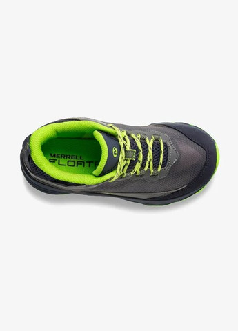 Серые повседневные осенние ботинки для мальчика moab speed low waterproof navy grey lime Merrell