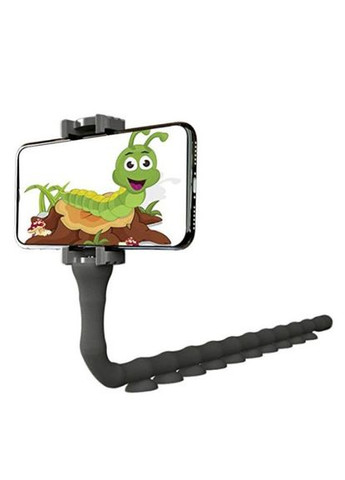 Гибкий держатель для телефона с присосками универсальный Cute Worm Lazy Holder. LC-210 Цвет: черный No Brand (352769477)