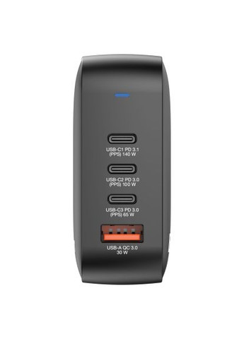 Зарядний пристрій MiniGaN 165 W 4 ports (3xUSB-C/1xUSB-A) (32216) Verbatim MiniGaN 165 W 4 ports (3xUSB-C/1xUSB-A) (370019637)