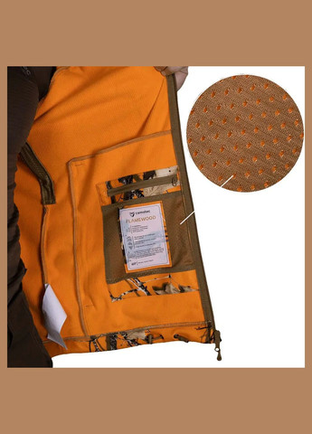 Оранжевая демисезонная куртка rubicon flamewood Camotec
