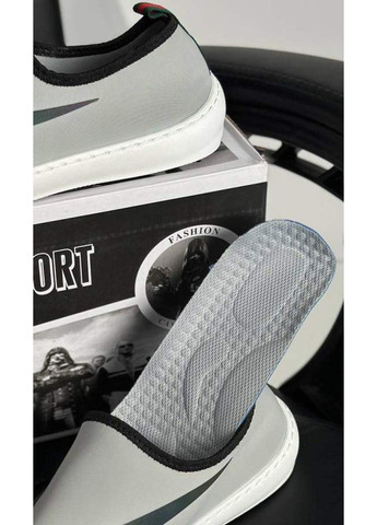 Серые слипоны женские super gear серые Fashion Sport