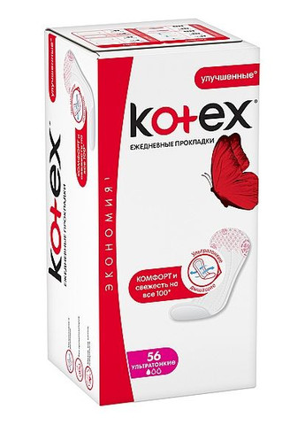 Щоденні гігієнічні прокладки, 56 шт Ultraslim 56шт (791515-24178) Kotex (368662335)