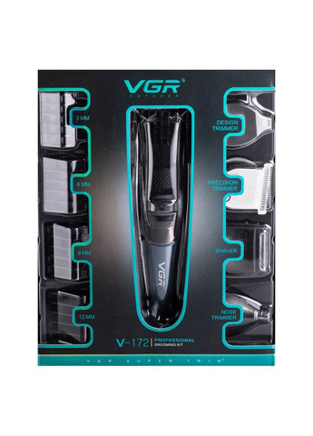 Машинка для стрижки V-172 с насадками, VGR (358650222)