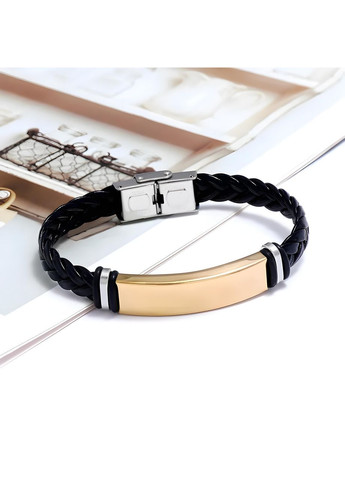 Браслет золотой с гравировкой на подарок плетеный. Индивидуальная гравировка на браслете No Brand (300672555)