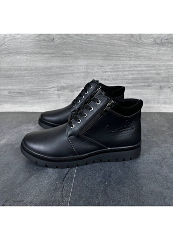 Чоловічі шкіряні зимові черевики на замку No Brand (369899651)