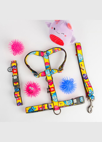 Шлей для собак анатомический H-образный Nylon с QR-паспортом, XL, Ш 35 мм, А 55-95 см, В 70-110 см WAUDOG (322642254)