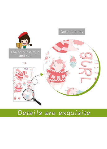 Виниловые наклейки на стены Единорог girl (лист 40 х 60 см) Б202-5 No Brand (302242101)