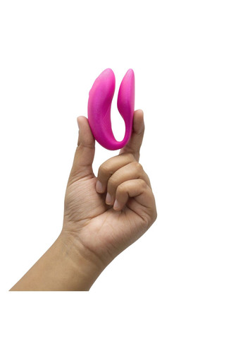 Смарт-вибратор для пар Chorus Cosmic Pink, сенсорное управление вибрациями сжатием пульта We-Vibe (335392743)