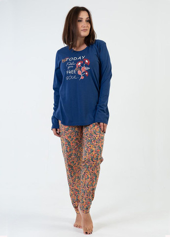 Темно-синя всесезон піжама жіноча Vienetta