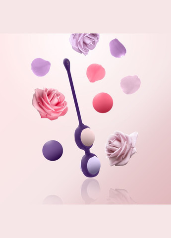 Вагінальні кульки 4шт Pussy Playballs Purple ROSE, Фіолетовий RIANNE S (299008316)