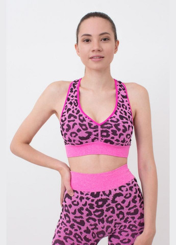 Топ женский бесшовный на широких бретелях с принтом Giulia TOP ANIMAL MELANGE 03 (316683681)