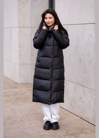 Черно-белое зимнее Женское зимнее длинное пальто трансформер 8998 трансформер Svidni