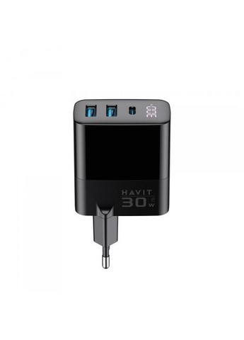 Зарядное устройство UCLE001 GaN 30W 2хUSB-A+USB-C Havit (361068007)