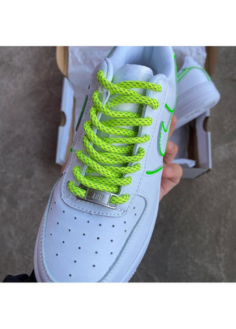 КРОССОВКИ ЖЕНСКИЕ NIKE AIR FORCE 1 LOW WHITE GREEN НАЙК АИР ФОРС 1 ПРЕМИУМ No Brand серые демисезоны (368868056)