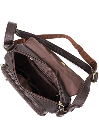 Сумка з натуральної шкіри для стильних жінок 22973 Коричневий Vintage (357494985)
