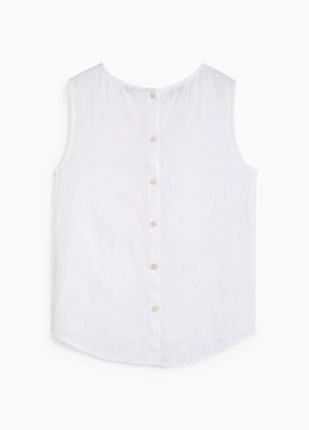 Белая летняя блуза из льна C&A
