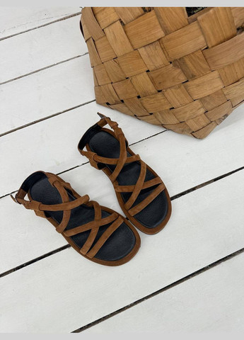 Жіночі босоніжки трендовий натуральна замша колір гірчиця No Brand 2024 (296268340)