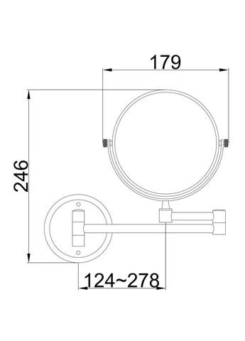 Настенное зеркало F6106, косметическое с увеличением 150х150 мм. Frap (371881736)