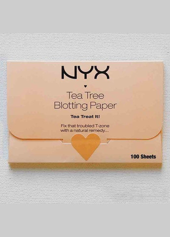 Матуючі серветки для обличчя Blotting Paper (50 шт та 100 шт) TEA TREE BLOTTING PAPER 100CT (BPRTT) NYX Professional Makeup (280266143)