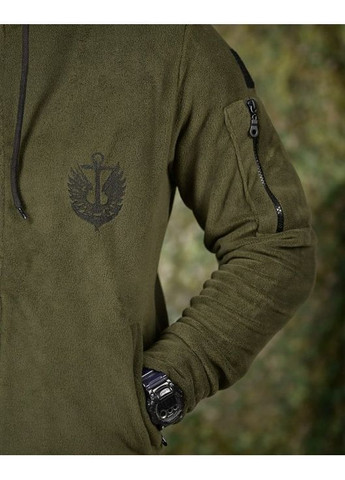 Тактична чоловіча тепла кофта на флісі Вірний Завжди олива No Brand (369000021)