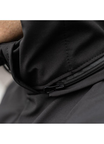 Тактическая демисезонная куртка SoftShell черная с шевроном Freedom (358932533)