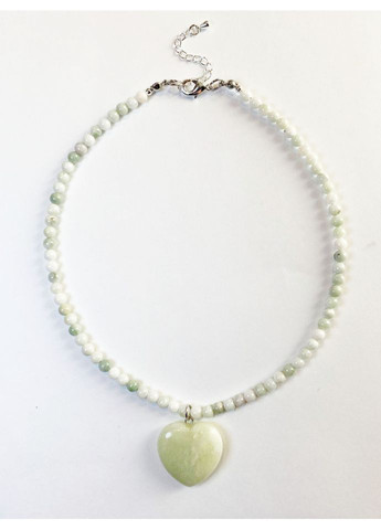 Чокер из нефрита с подвеской каменное сердце 5210 LeBijou (368559325)