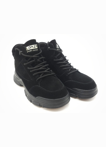 Жіночі черевики чорні замшеві L-18-14 23 см (р) Lonza (260007752)