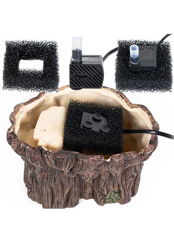 Декоративний фільтр-водоспад Turtle Filter Tree (GLB10) у формі кореня для амфібій та тераріумів Repti-Zoo (364488923)