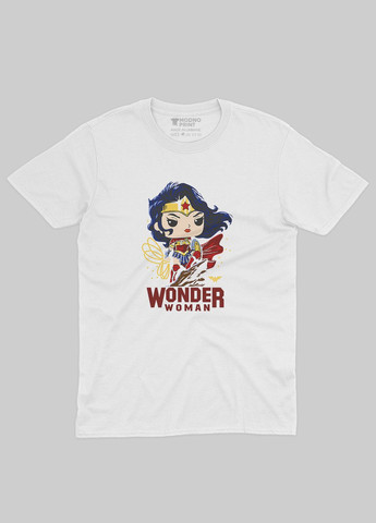 Белая мужская футболка с принтом супергероя - чудо-женщина (ts001-1-whi-006-006-004) Modno