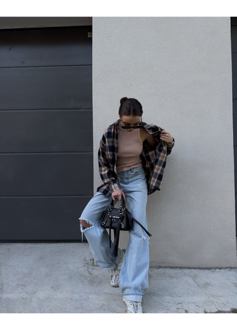 Серая рубашка No Brand