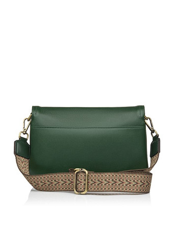 Сумка женская кожаная кросбоди зеленая (Д/Ш/В) 25/7/15 (см) No Brand (337669917)