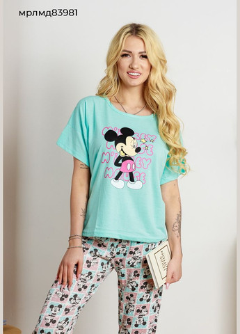 Прозрачный женский комплект брюки и футболка Marilynmod