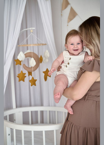 Детский музыкальный мобиль на кроватку для младенцев WooolyWool «Звездная ночь» с 35 мелодиями No Brand (342757927)