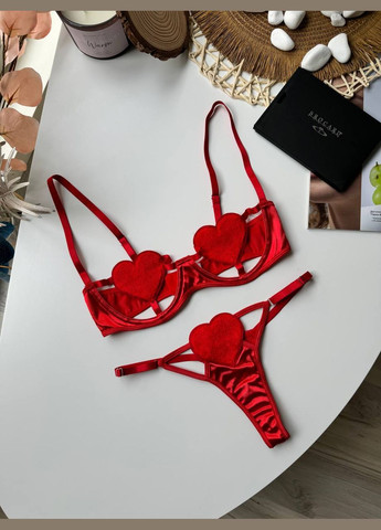 Красный женский комплект нижнего белья Simply sexy