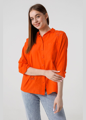 Оранжевая повседневный рубашка Ayn