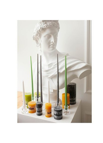 Свічка 12 шт столова біла 25х2.5см Home Decor (369924269)