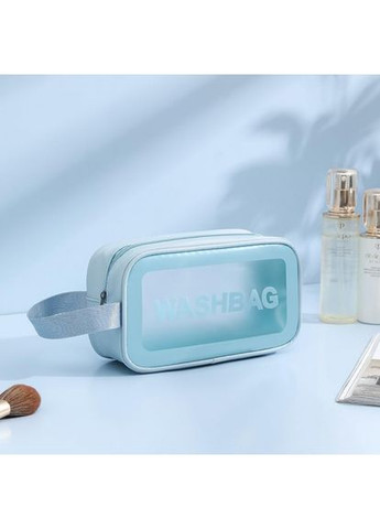 Прозрачная сумка-косметичка 20см синий водонепроницаемая косметичка для путешествий и хранения косметики ProDobro (365442230)