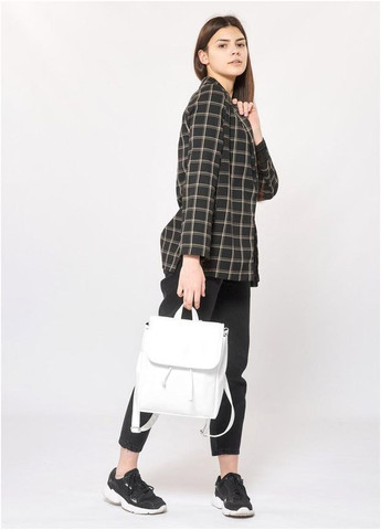 Рюкзак женский из экокожи 9 л городской для документов А4 маленький Белый 39347 Sambag (355884701)