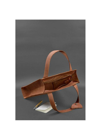 Кожаная сумка женская через плечо шоппер Бэтси светло-коричневая Crazy horse BlankNote (302008808)