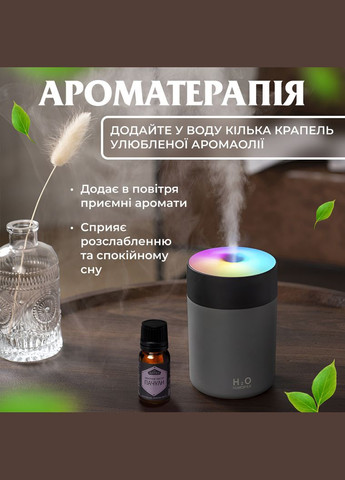 Зволожувач повітря USB Colorful Humidifier 300ml Happy Life (302020406)