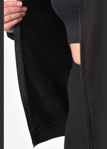 Спортивна кофта жіноча на блискавці чорного кольору Let's Shop (282955109)