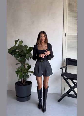 Шорты женские - стильные и теплые №055 Серый 42-44 JUGO Atelier (302652850)