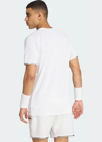 Белая футболка tennis climacool + freelift pro adidas