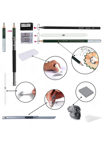 Художественный набор для рисунка и эскизов на 54 предмета KALOUR (322635160)