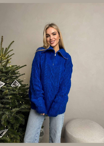 Светло-синий зимний свитер 3934 No Brand