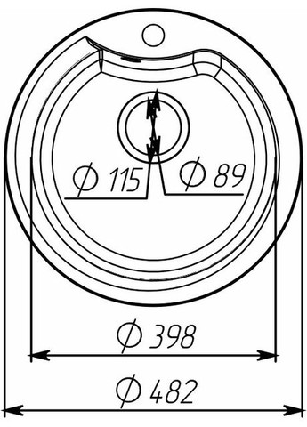 Гранитная мойка для кухни TURAS 480 матовая. Valeso (358059489)