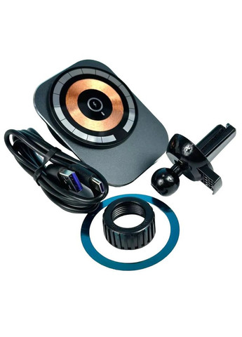 Автомобільний тримач телефону X26 з MagSafe і бездротовою зарядкою 15W для iPhone Grey No Brand (304254155)