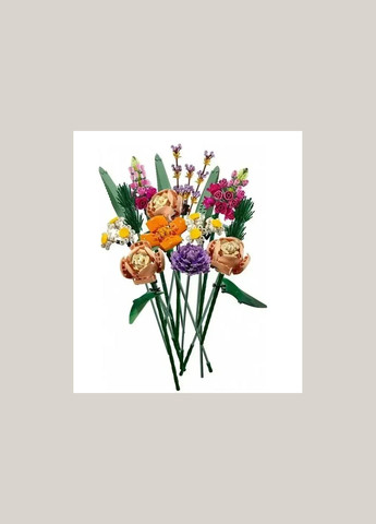 Конструктор Botanicals Expert Букет, 756 деталей, в стиле Lego-лого No Brand (340672742)