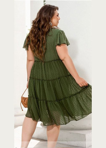 Оливкова (хакі) кежуал сукня жіноча літнє fq-3910 56, хакі Sofia