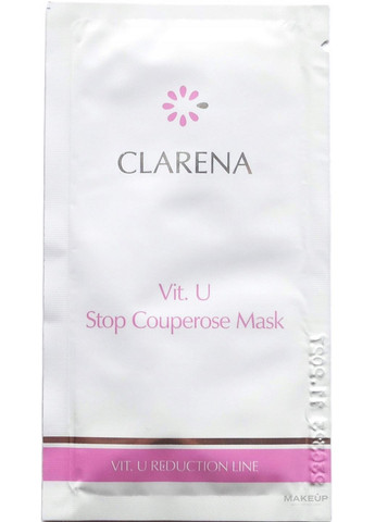 Заспокійлива кремова маска для шкіри з вітаміном U Vit.U Stop Couperose Mask 5ml (1372824-26099097) Clarena (368613754)